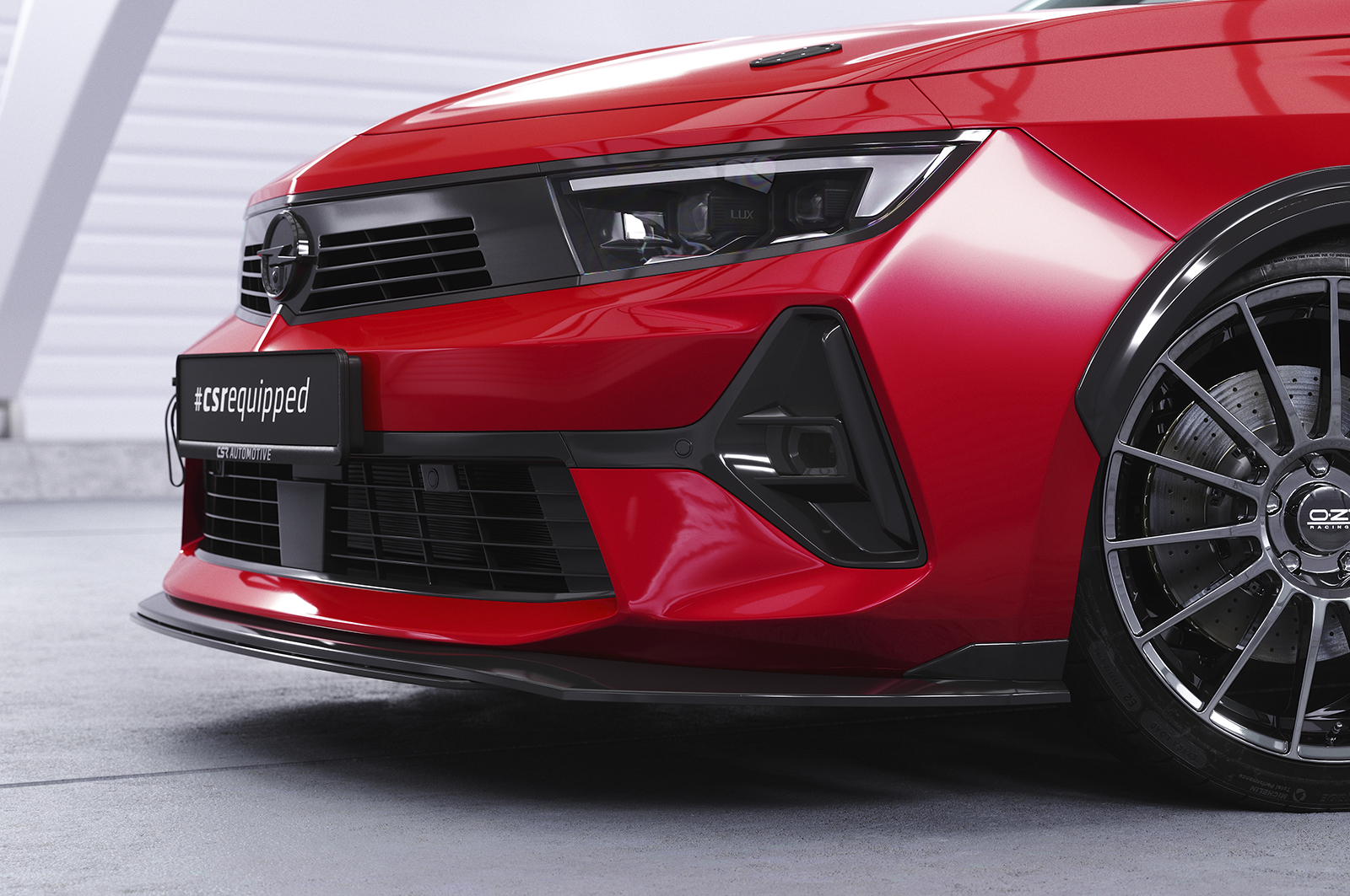 Lame de parechoc avant pour Opel Astra L GS / GSe / Electric et Ultimate Paket (depuis 2022) - Fabriqué en ABS 10mm (à peindre ou polir)