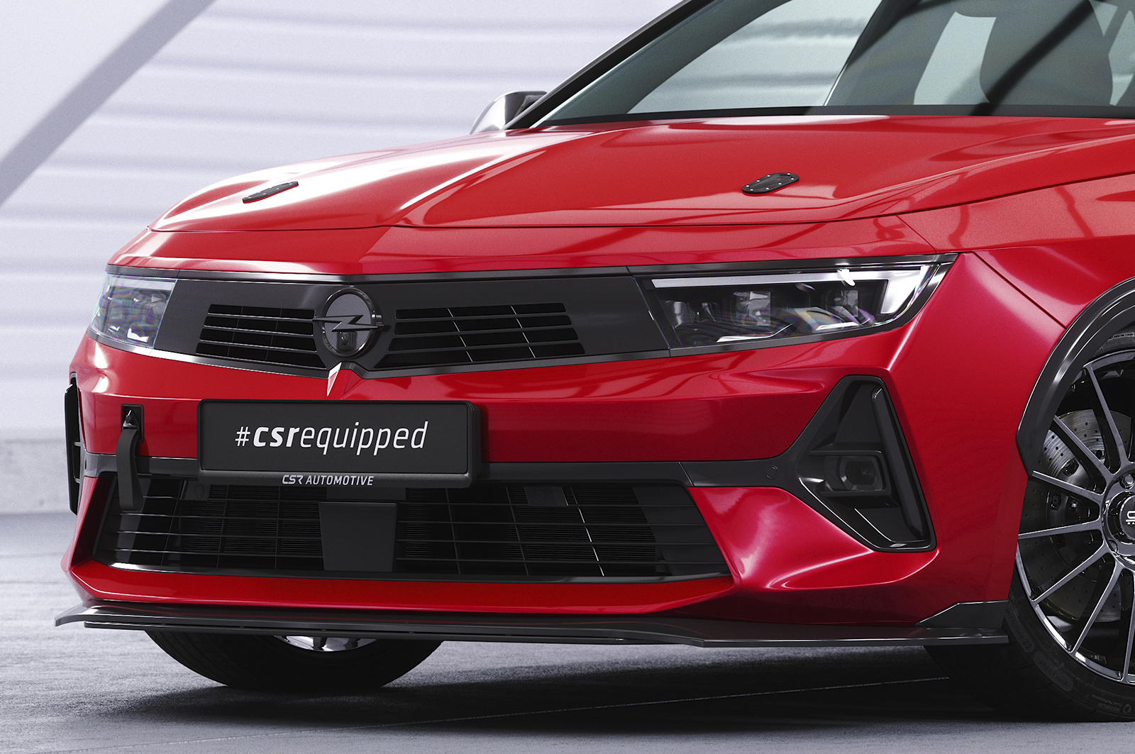 Lame de parechoc avant pour Opel Astra L GS / GSe / Electric et Ultimate Paket (depuis 2022) - Fabriqué en ABS 10mm (à peindre ou polir)