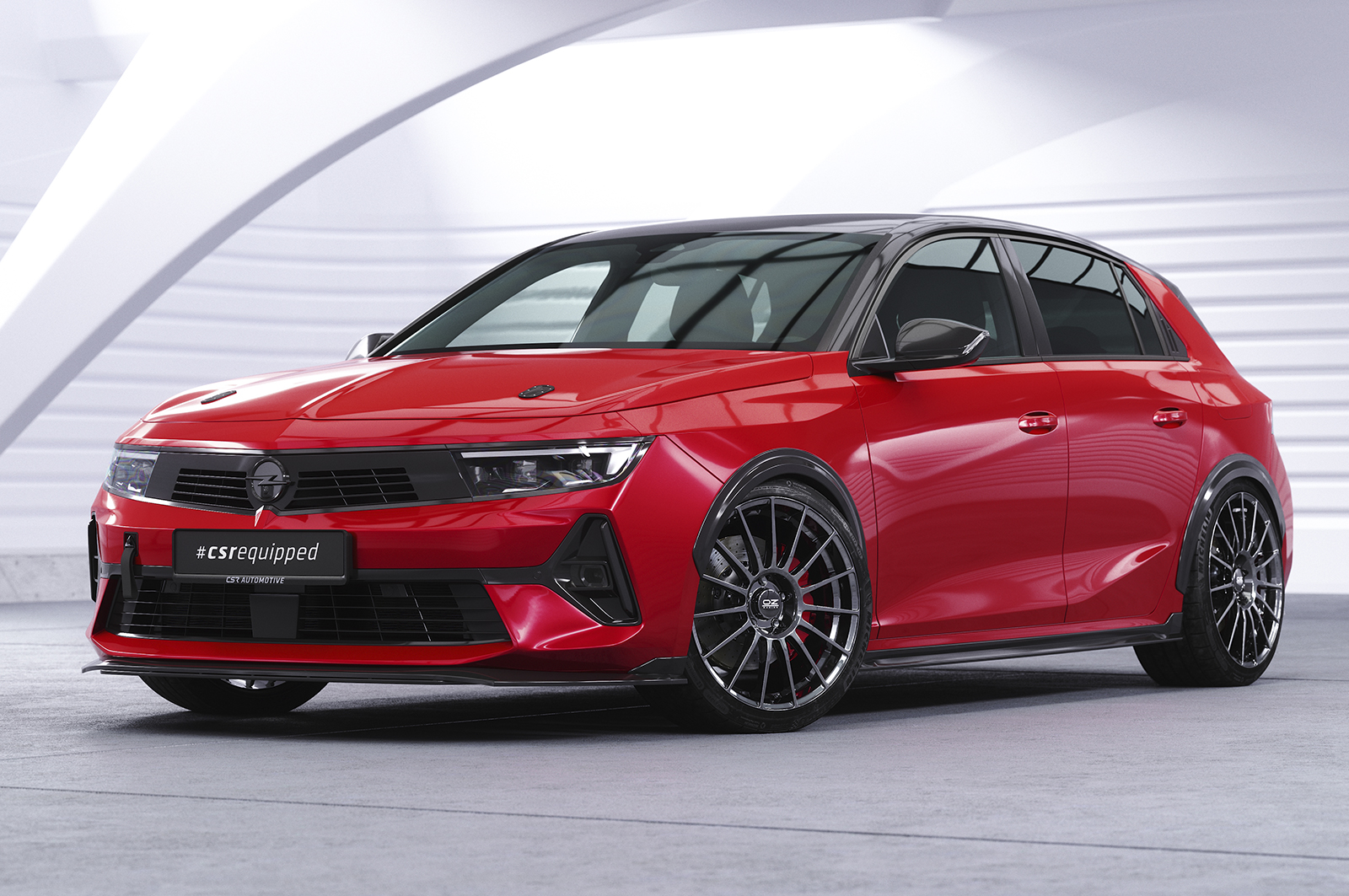 Lame de parechoc avant pour Opel Astra L GS / GSe / Electric et Ultimate Paket (depuis 2022) - Fabriqué en ABS (6 finitions au choix)