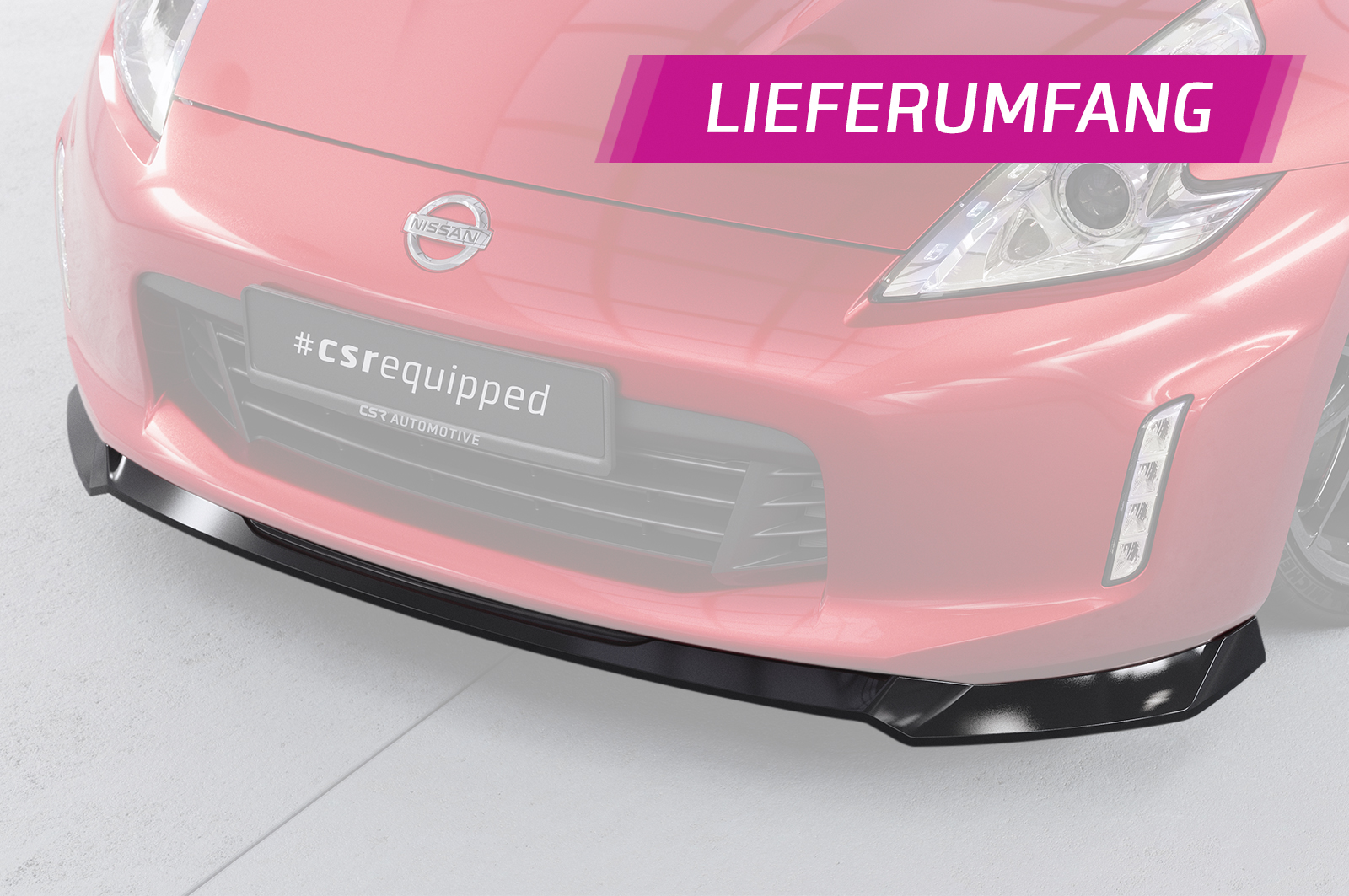 Lame de parechoc avant pour Nissan 370Z (Z34) toutes carrosseries (2013-2020) - Fabriqué en ABS (6 finitions au choix)
