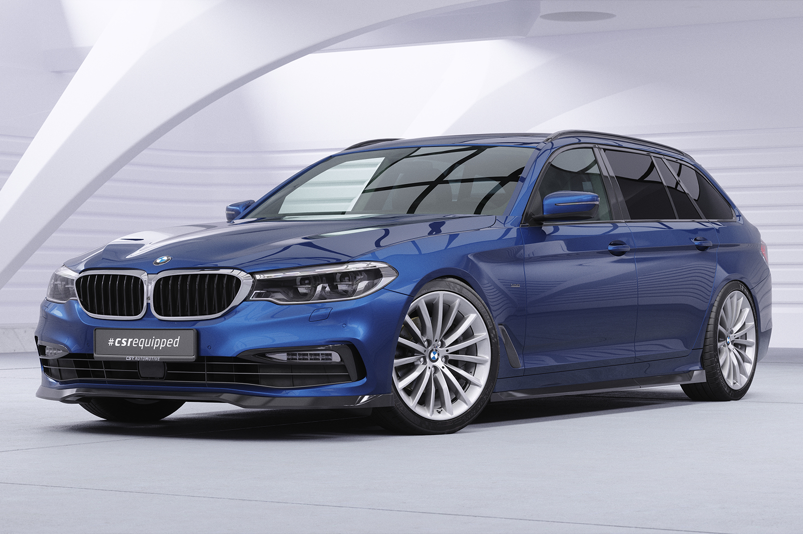 Lame de parechoc avant pour BMW Série 5 G30 / G31 finition de basebreake et Luxury Line (2017-06/2020) - Fabriqué en ABS (6 finitions au choix)