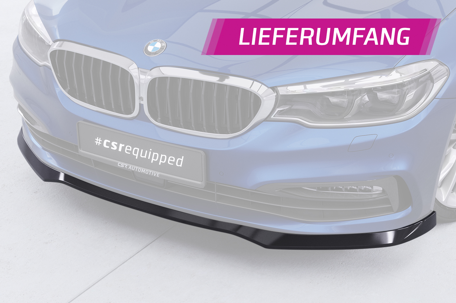 Lame de parechoc avant pour BMW Série 5 G30 / G31 finition de basebreake et Luxury Line (2017-06/2020) - Fabriqué en ABS (6 finitions au choix)