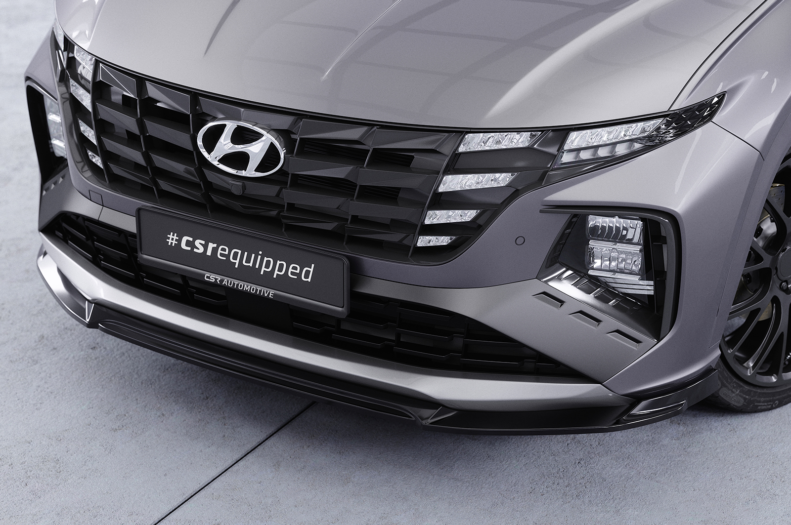 Lame de parechoc avant pour Hyundai Tucson 4 (NX4) N-Line (2020-04/2024) - Fabriqué en ABS (6 finitions au choix)