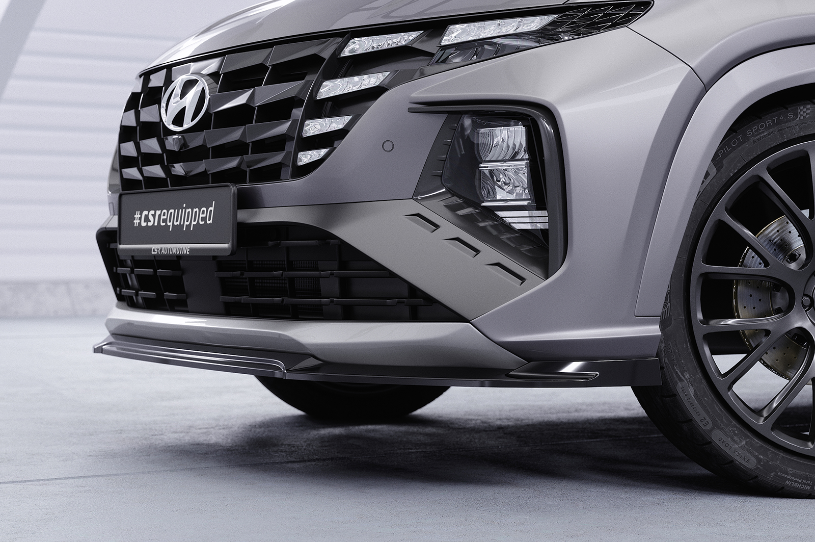 Lame de parechoc avant pour Hyundai Tucson 4 (NX4) N-Line (2020-04/2024) - Fabriqué en ABS (6 finitions au choix)