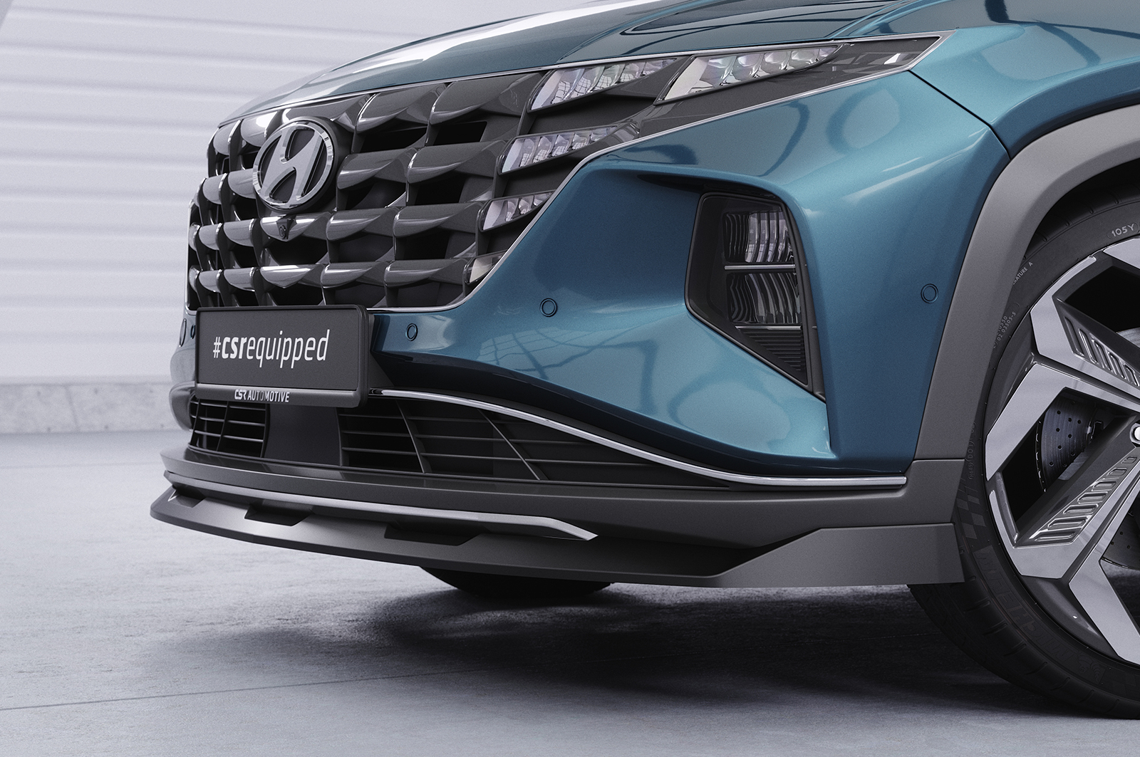 Lame de parechoc avant pour Hyundai Tucson 4 (NX4) toutes carrosseries (depuis 2020) - Fabriqué en ABS (6 finitions au choix)