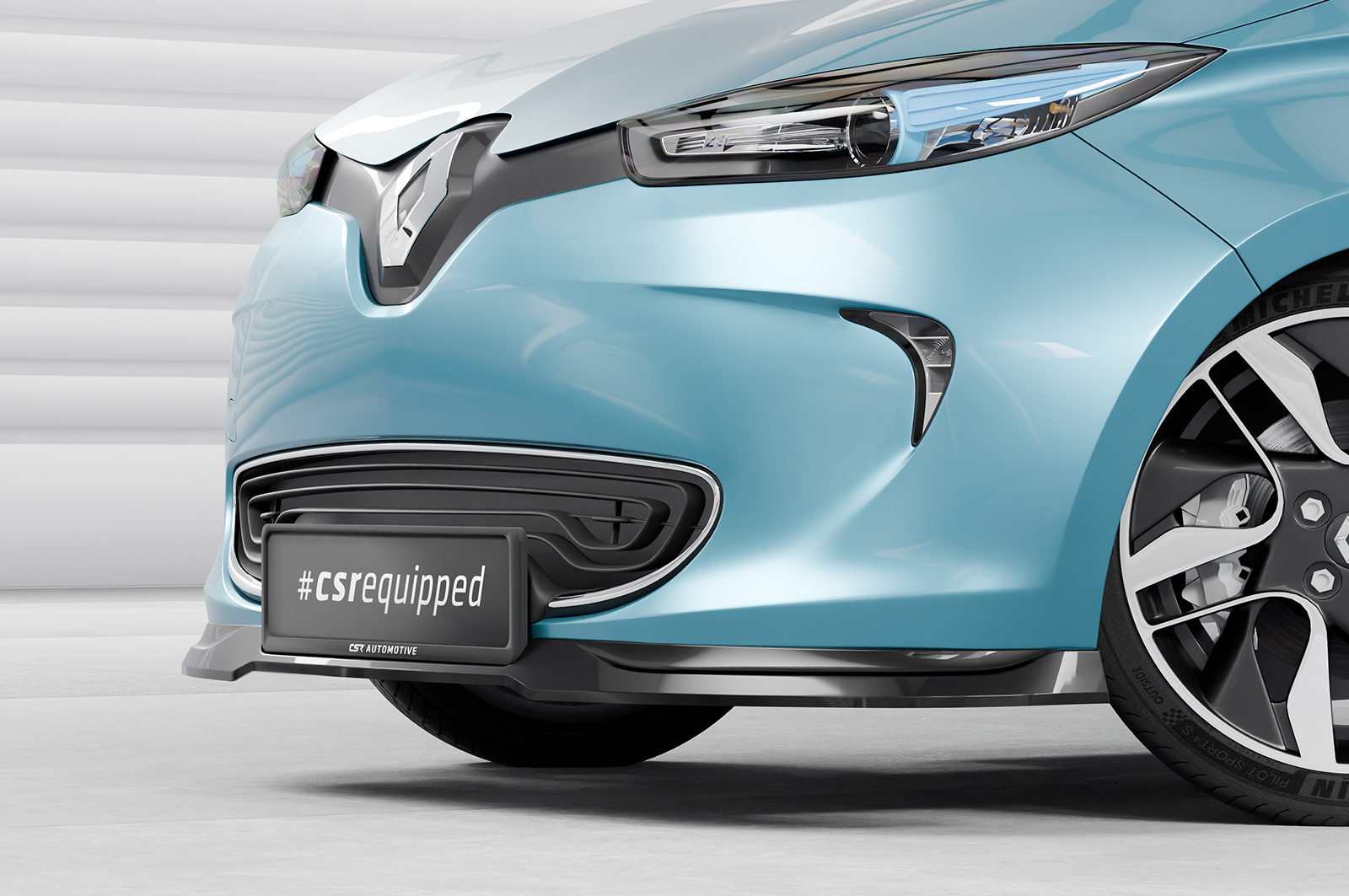Lame de parechoc avant pour Renault Zoe toutes carrosseries (depuis 2012) - Fabriqué en ABS (6 finitions au choix)