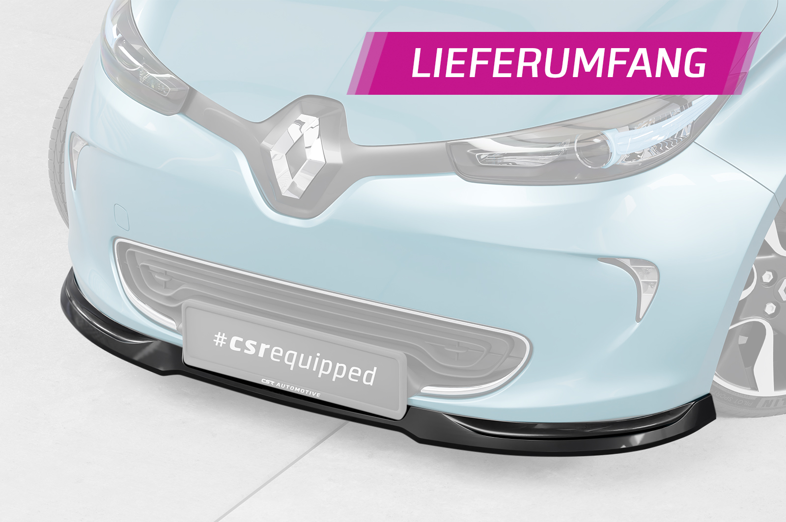 Lame de parechoc avant pour Renault Zoe toutes carrosseries (depuis 2012) - Fabriqué en ABS (6 finitions au choix)