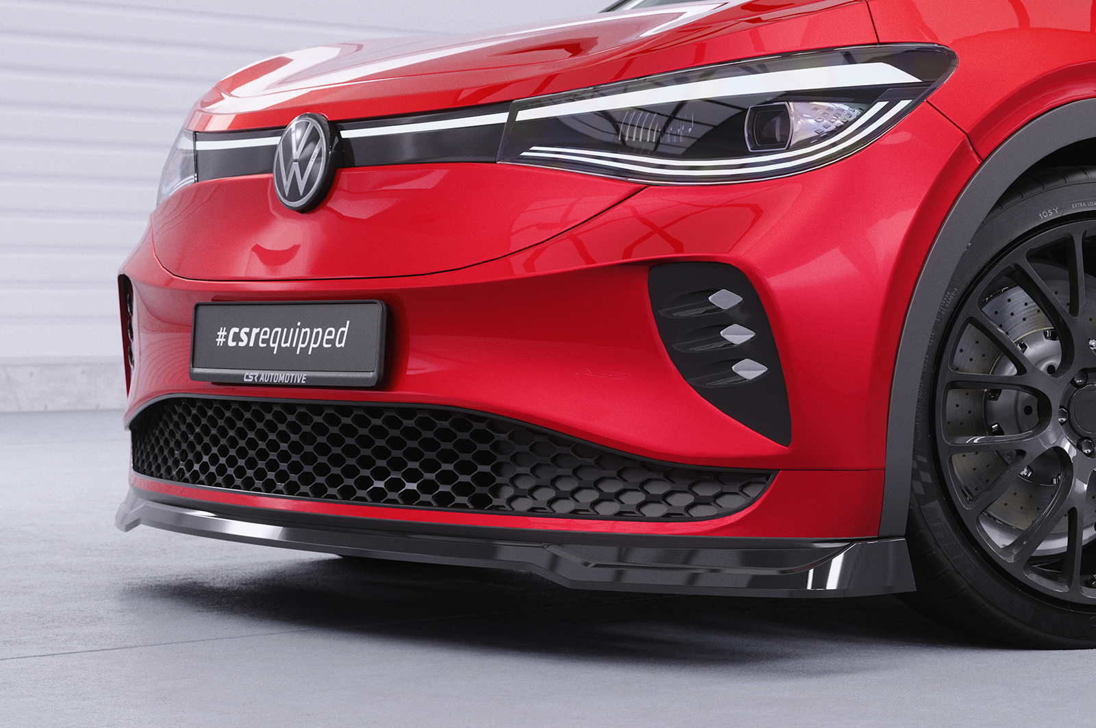 Lame de parechoc avant pour VW ID.5 GTX (depuis 2021) - Fabriqué en ABS (6 finitions au choix)