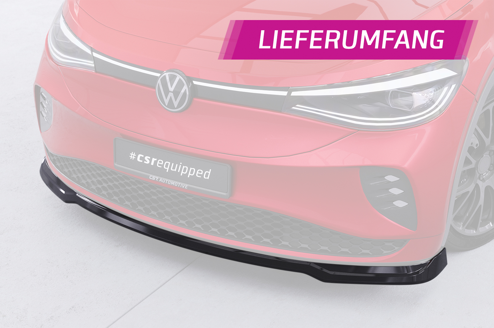 Lame de parechoc avant pour VW ID.5 GTX (depuis 2021) - Fabriqué en ABS (6 finitions au choix)