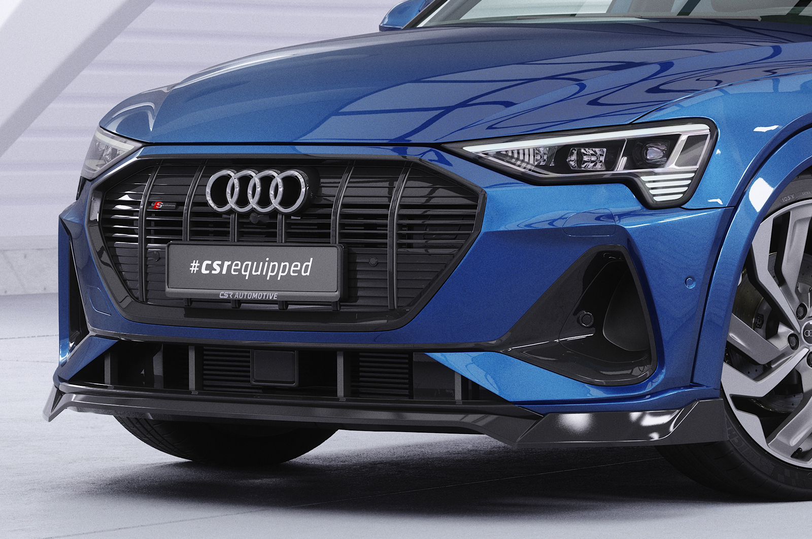 Lame de parechoc avant pour Audi e-tron GE toutes carrosseries (2018-2022) - Fabriqué en ABS (6 finitions au choix)