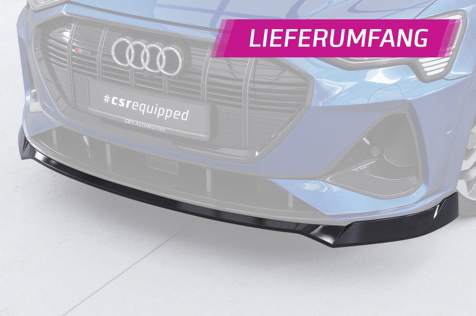 Lame de parechoc avant pour Audi e-tron GE toutes carrosseries (2018-2022) - Fabriqué en ABS (6 finitions au choix)