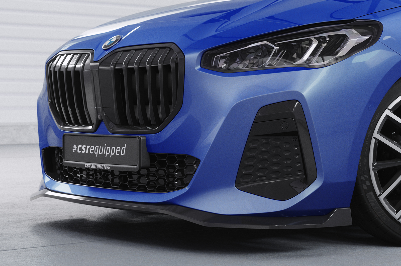 Lame de parechoc avant pour BMW Série 2 U06 Active Tourer avec Pack M (depuis 2021) - Fabriqué en ABS (6 finitions au choix)