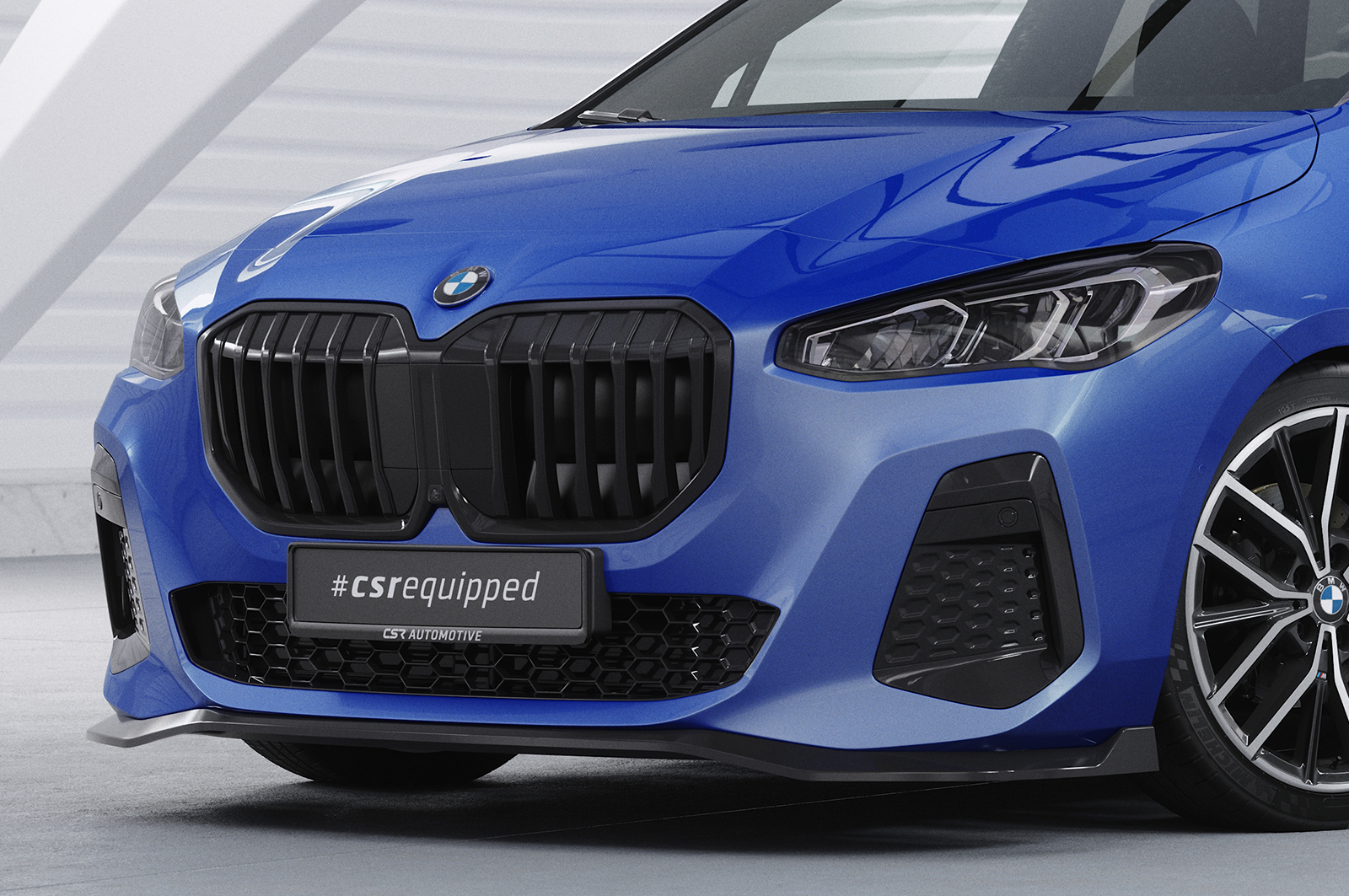 Lame de parechoc avant pour BMW Série 2 U06 Active Tourer avec Pack M (depuis 2021) - Fabriqué en ABS (6 finitions au choix)
