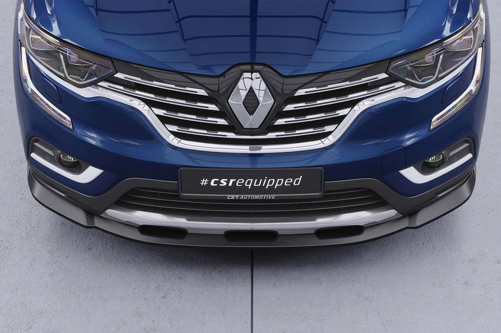 Lame de parechoc avant pour Renault Koleos (2. Generation) toutes carrosseries (facelift) (depuis 2019) - Fabriqué en ABS (6 finitions au choix)