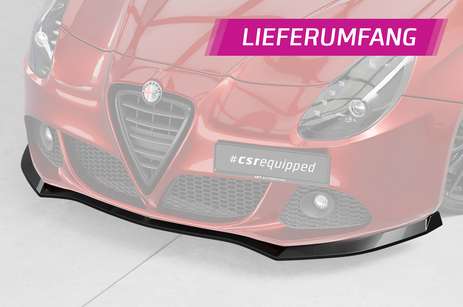 Lame de parechoc avant pour Alfa Romeo Giulietta (Typ 940) toutes carrosseries (2010-2020) - Fabriqué en ABS (6 finitions au choix)
