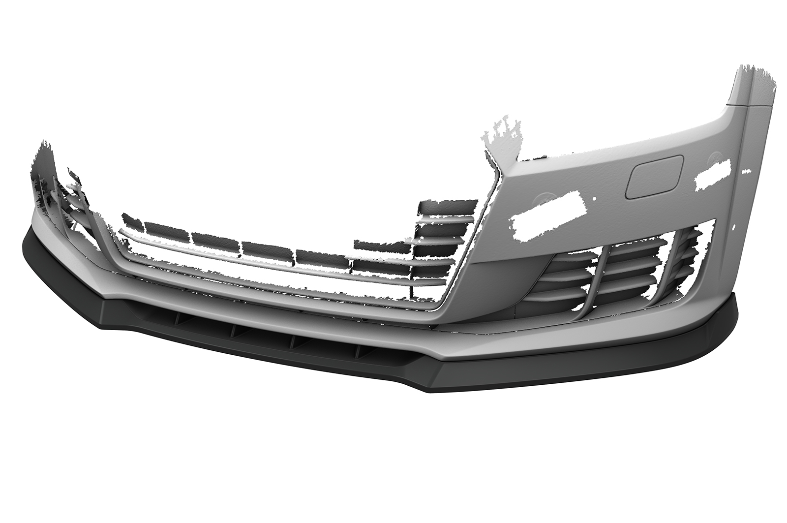 Lame de parechoc avant pour Audi TT FV / 8S coupé et cabriolet (2014-2018) - Fabriqué en ABS (6 finitions au choix)