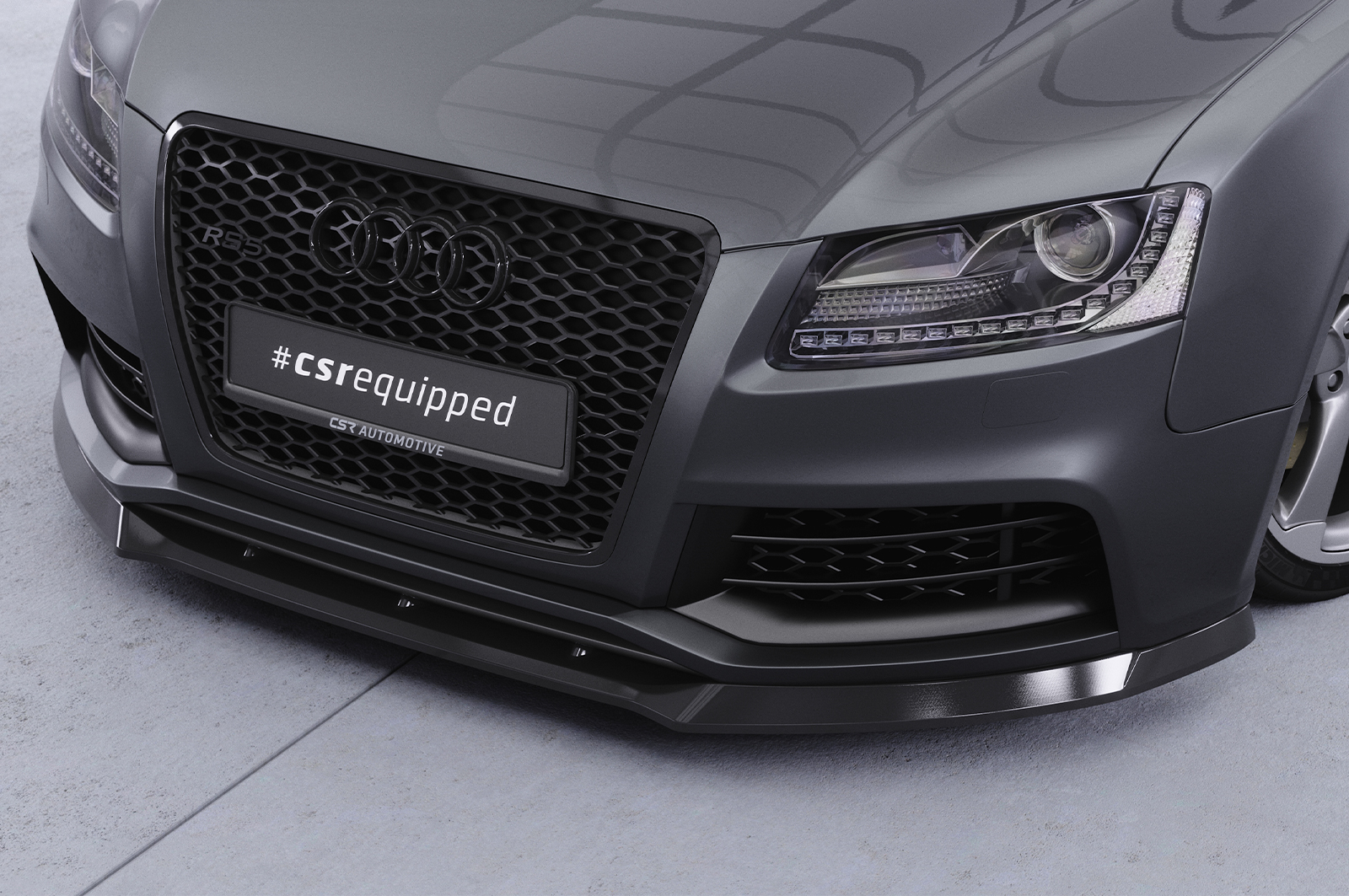 Lame de parechoc avant pour Audi RS5 (8T) facelift (2012-2015) - Fabriqué en ABS (6 finitions au choix)