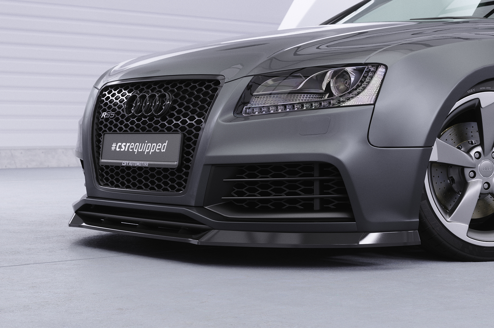 Lame de parechoc avant pour Audi RS5 (8T) facelift (2012-2015) - Fabriqué en ABS (6 finitions au choix)