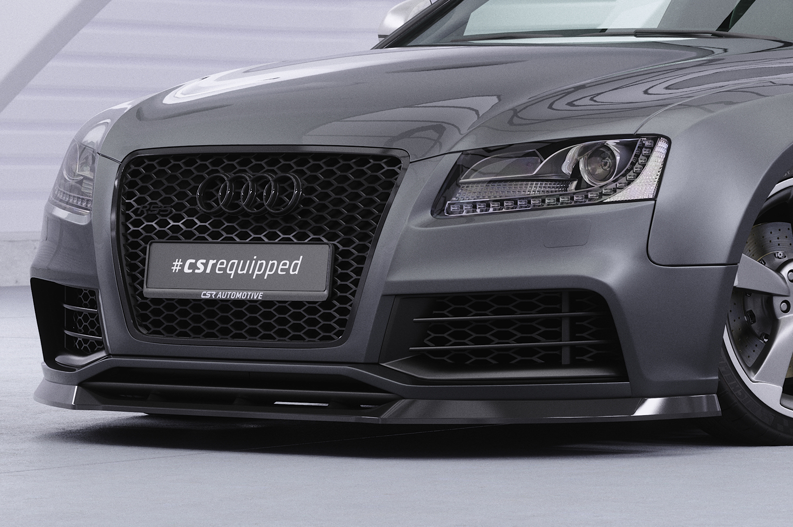 Lame de parechoc avant pour Audi RS5 (8T) facelift (2012-2015) - Fabriqué en ABS (6 finitions au choix)