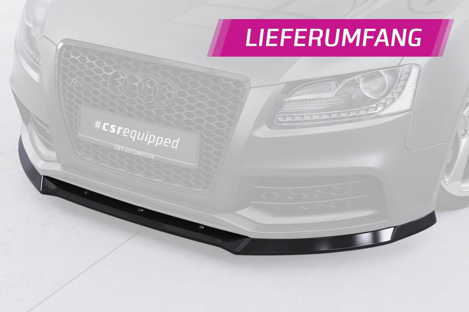Lame de parechoc avant pour Audi RS5 (8T) facelift (2012-2015) - Fabriqué en ABS (6 finitions au choix)