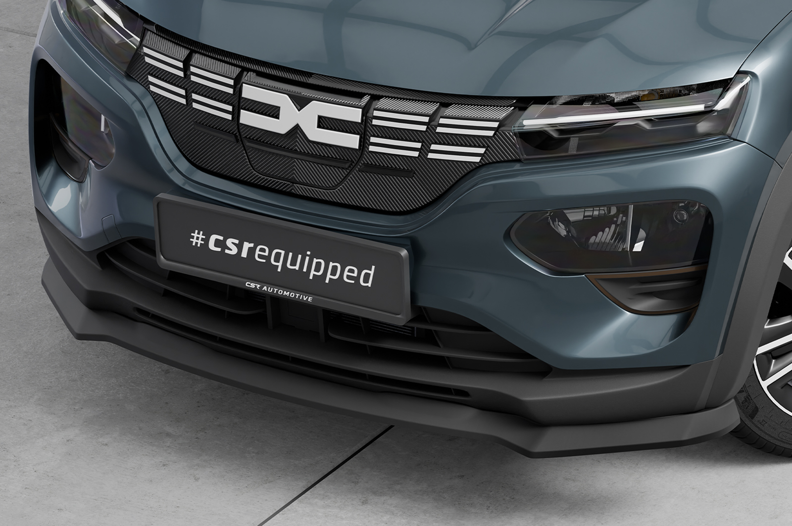 Lame de parechoc avant pour Dacia Spring Electric toutes carrosseries (depuis 2020) - Fabriqué en ABS (6 finitions au choix)