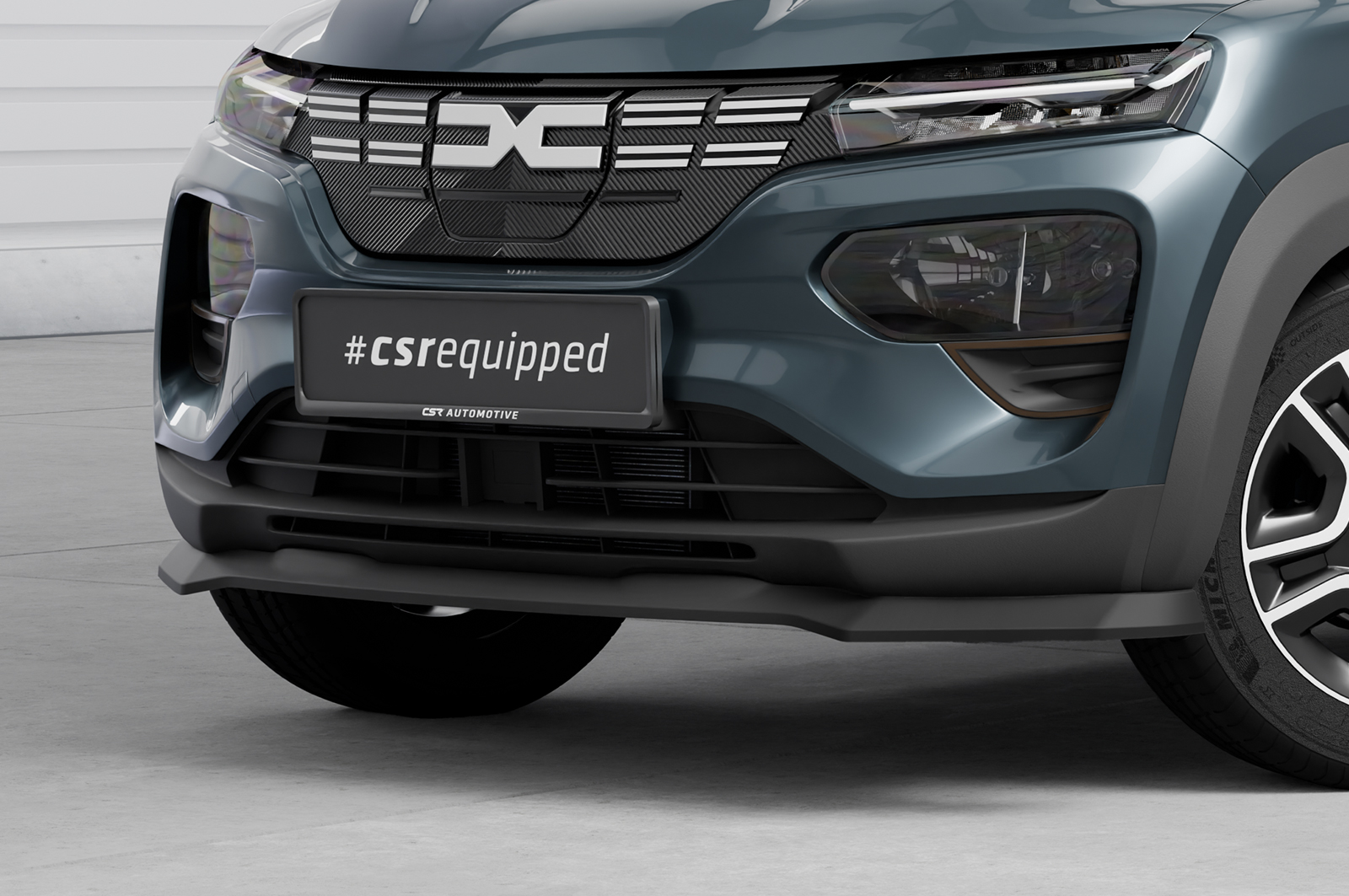 Lame de parechoc avant pour Dacia Spring Electric toutes carrosseries (depuis 2020) - Fabriqué en ABS (6 finitions au choix)