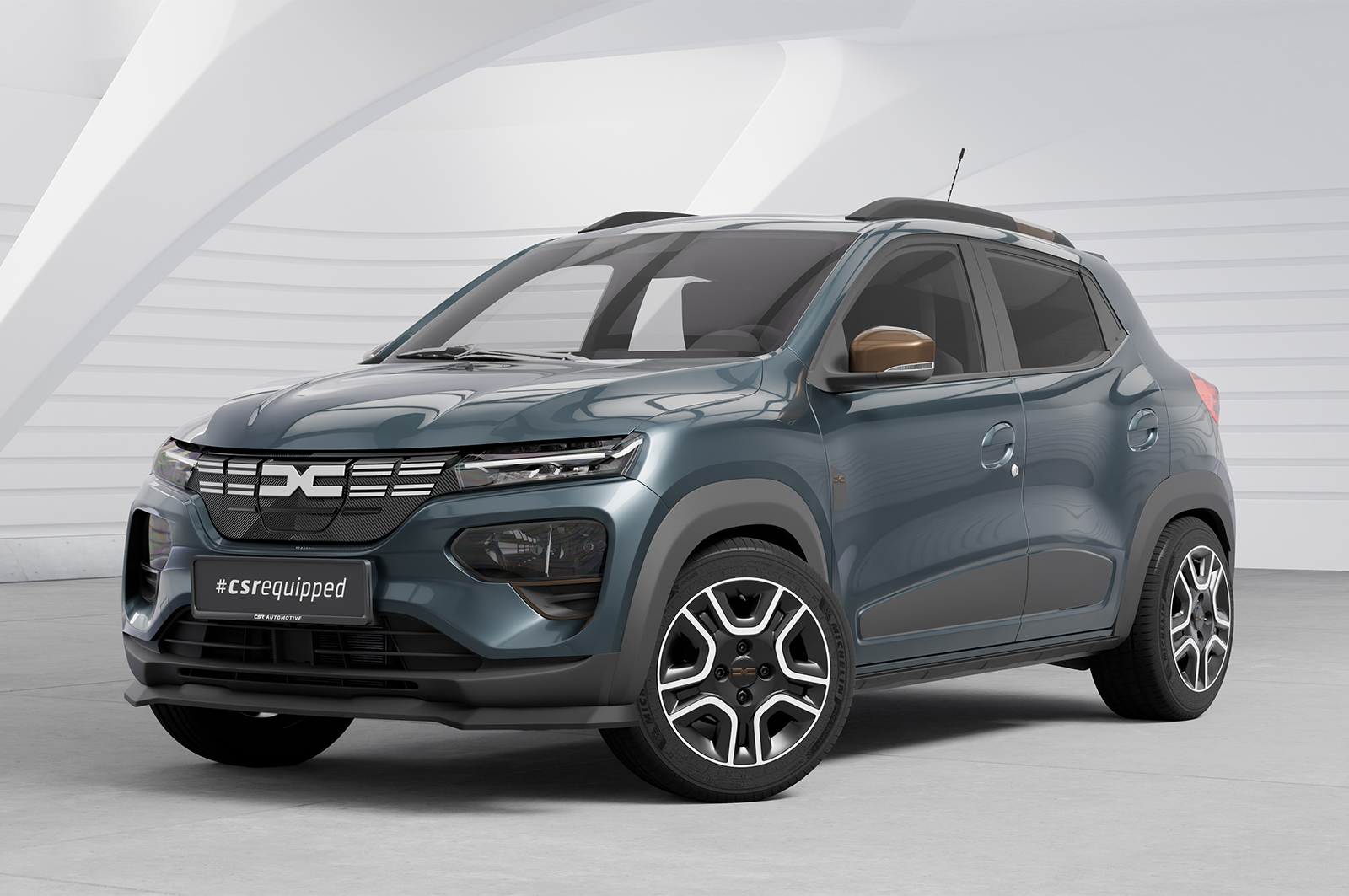 Lame de parechoc avant pour Dacia Spring Electric toutes carrosseries (depuis 2020) - Fabriqué en ABS (6 finitions au choix)