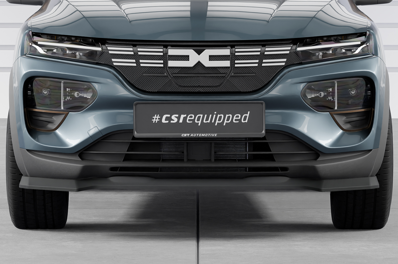 Lame de parechoc avant pour Dacia Spring Electric toutes carrosseries (depuis 2020) - Fabriqué en ABS (6 finitions au choix)