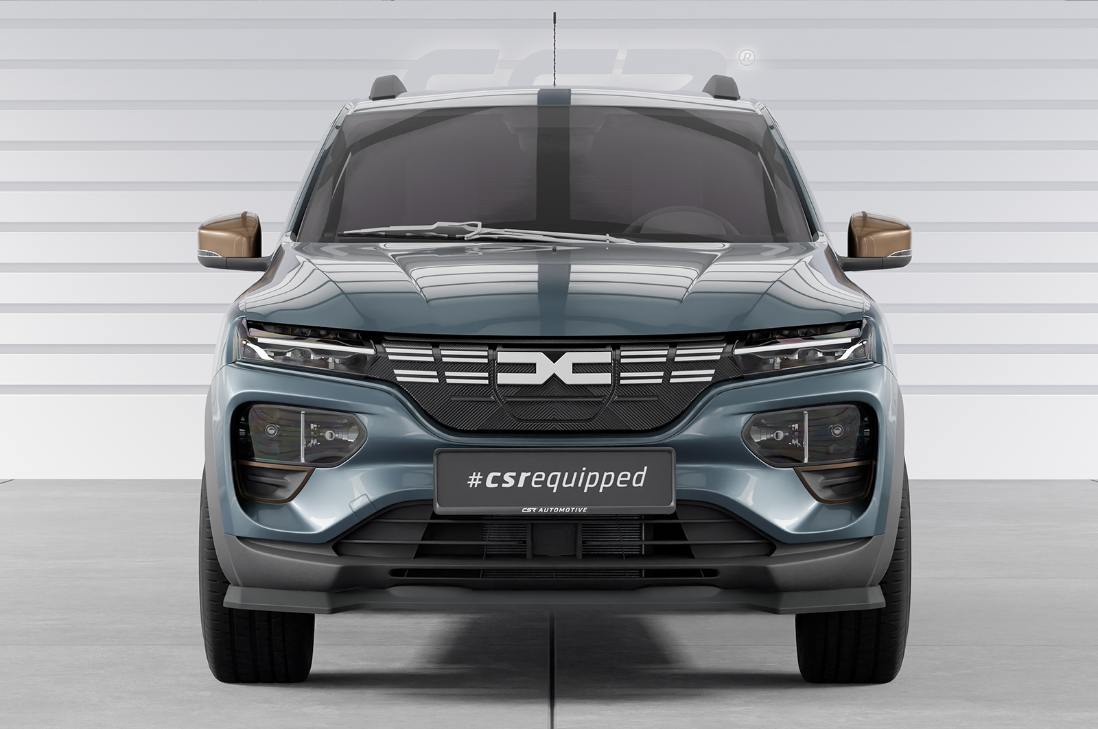 Lame de parechoc avant pour Dacia Spring Electric toutes carrosseries (depuis 2020) - Fabriqué en ABS (6 finitions au choix)