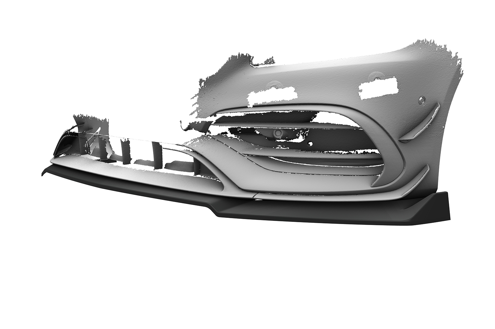 Lame de parechoc avant pour Mercedes-Benz Classe A W176 A45 AMG avec Performance Paket (facelift) (2015-2018) - Fabriqué en ABS (6 finitions au choix)