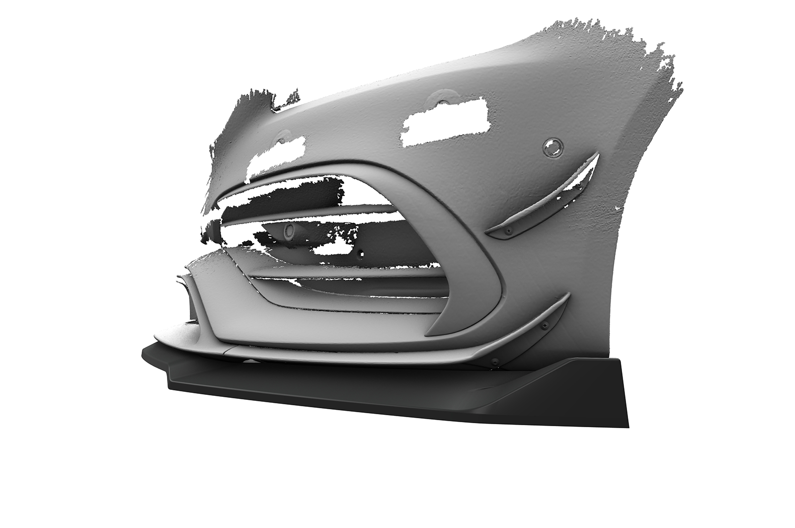 Lame de parechoc avant pour Mercedes-Benz Classe A W176 A45 AMG avec Performance Paket (facelift) (2015-2018) - Fabriqué en ABS (6 finitions au choix)