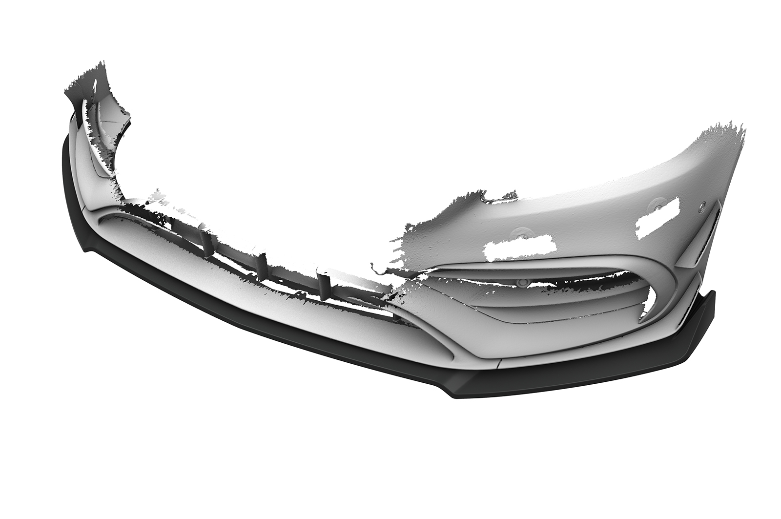 Lame de parechoc avant pour Mercedes-Benz Classe A W176 A45 AMG avec Performance Paket (facelift) (2015-2018) - Fabriqué en ABS (6 finitions au choix)