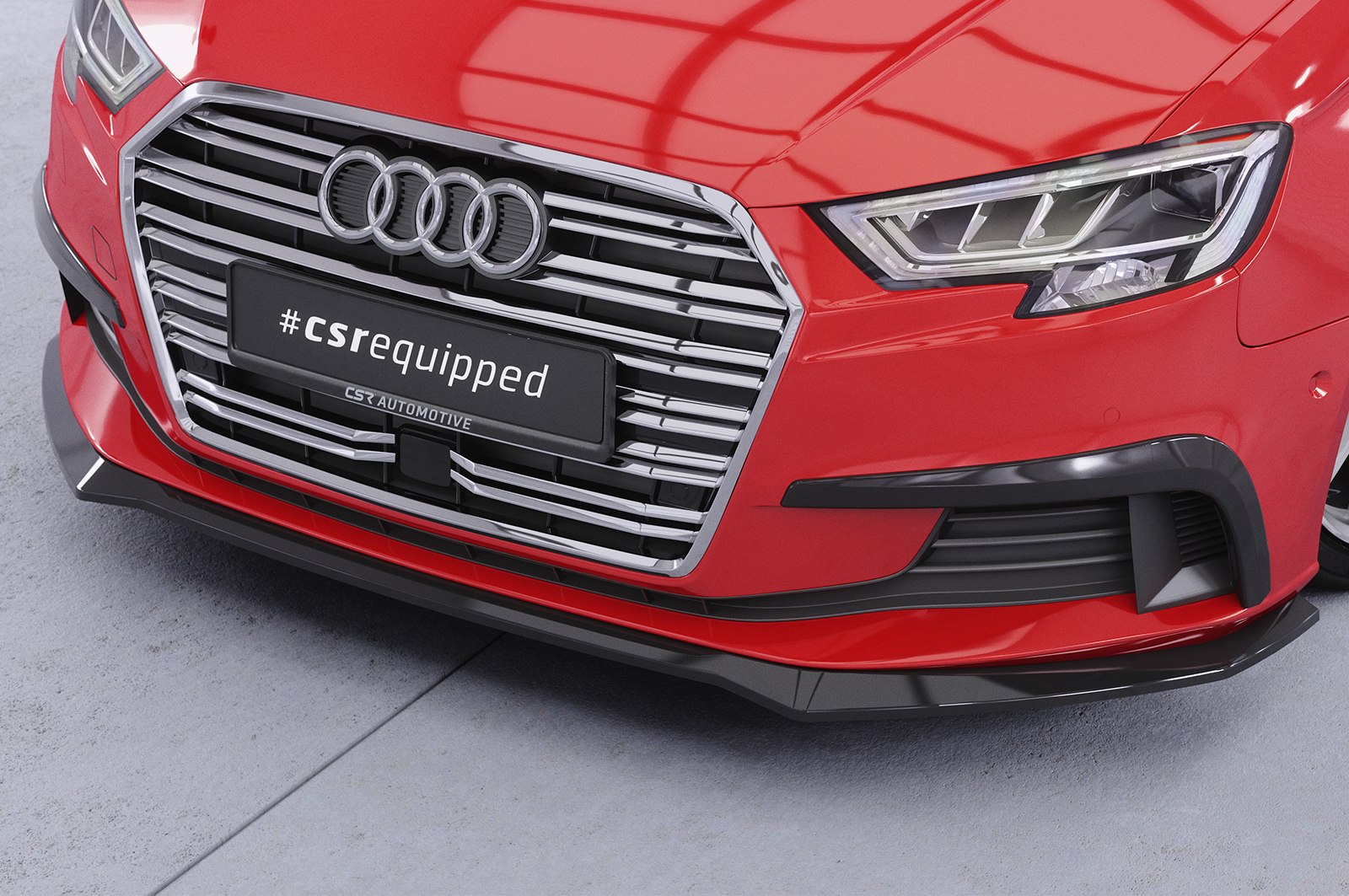 Lame de parechoc avant pour Audi A3 8V berline et cabriolet (facelift) (2016-2020) - Fabriqué en ABS (6 finitions au choix)