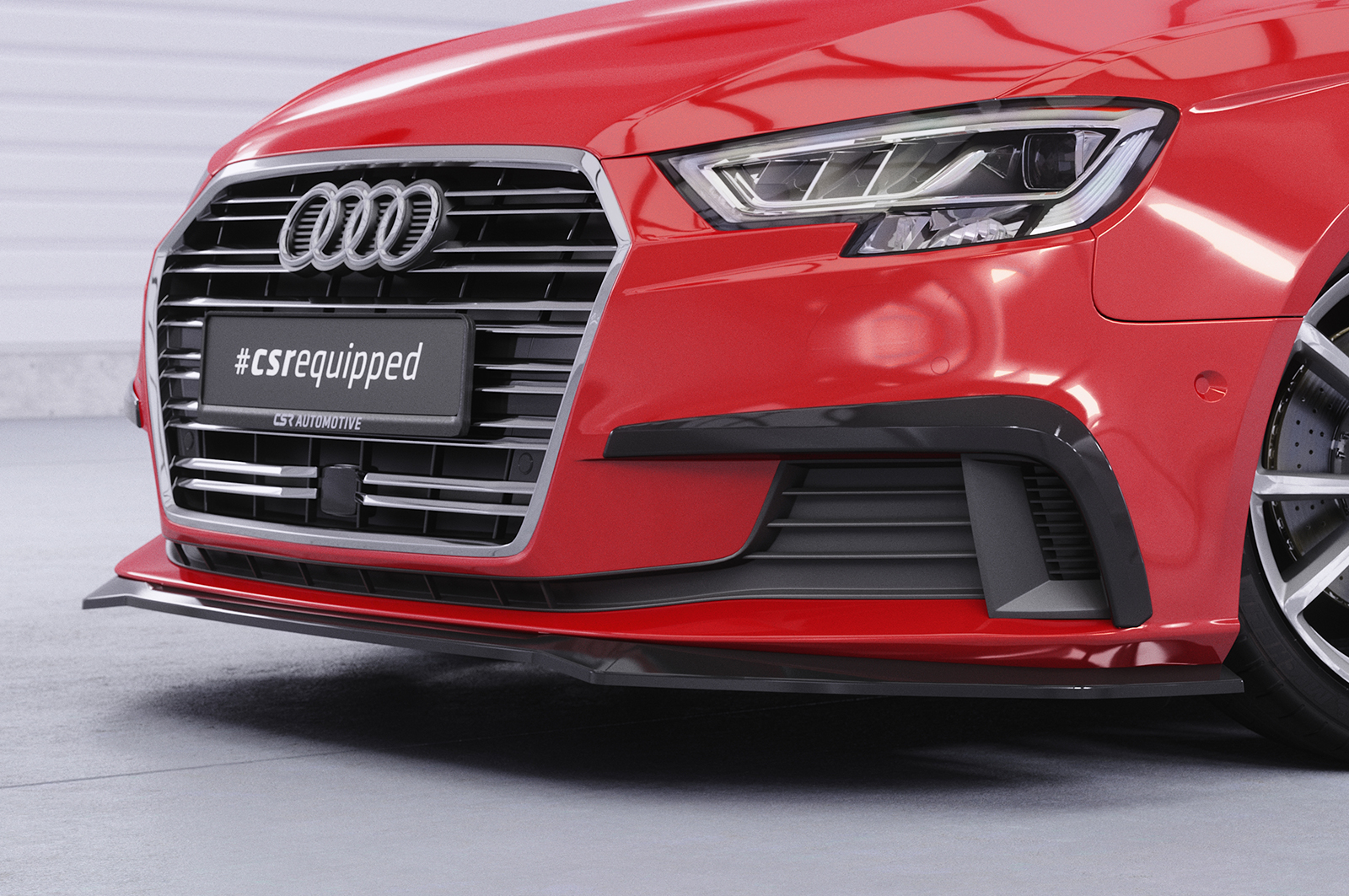 Lame de parechoc avant pour Audi A3 8V berline et cabriolet (facelift) (2016-2020) - Fabriqué en ABS (6 finitions au choix)