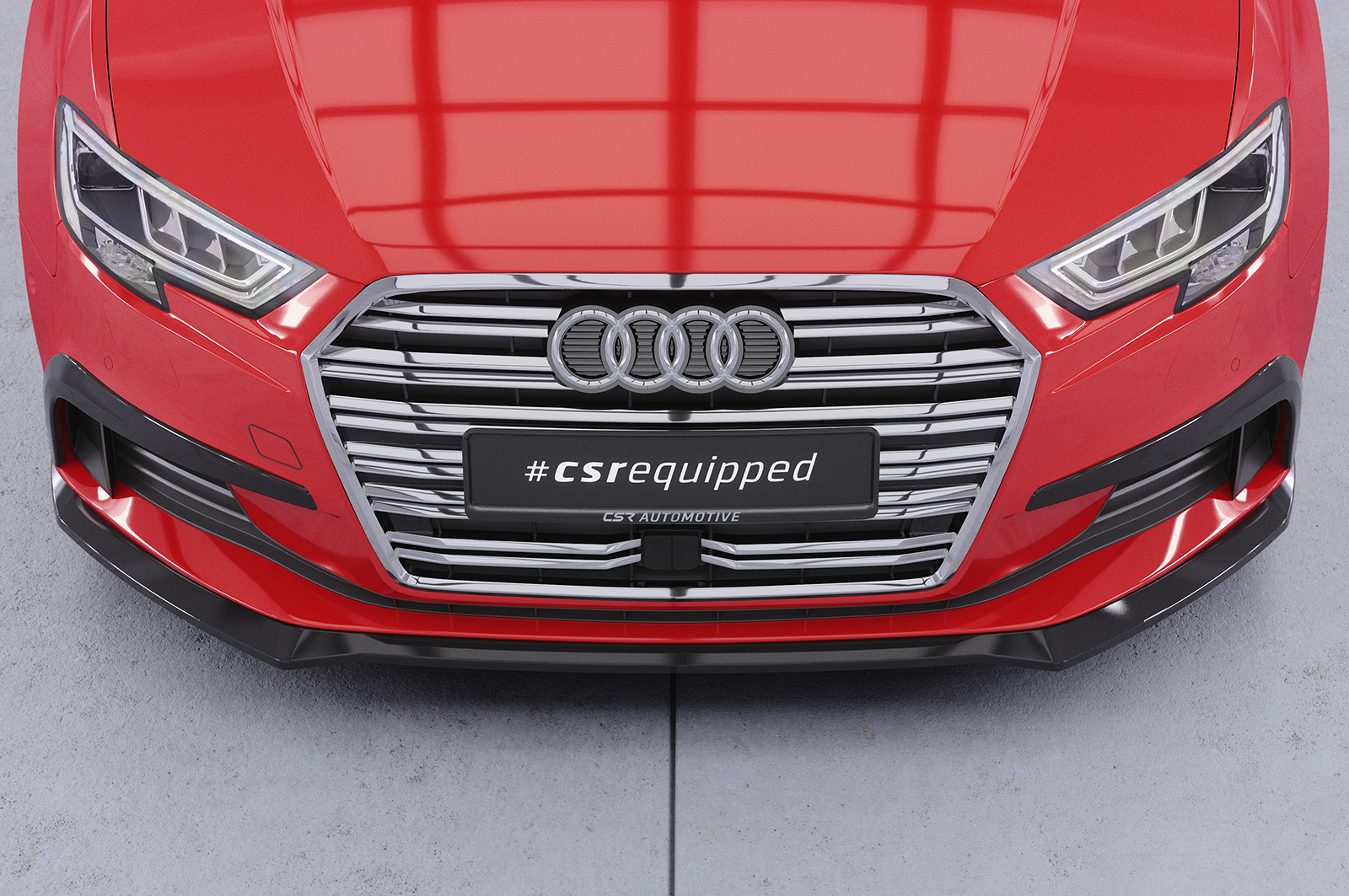 Lame de parechoc avant pour Audi A3 8V berline et cabriolet (facelift) (2016-2020) - Fabriqué en ABS (6 finitions au choix)