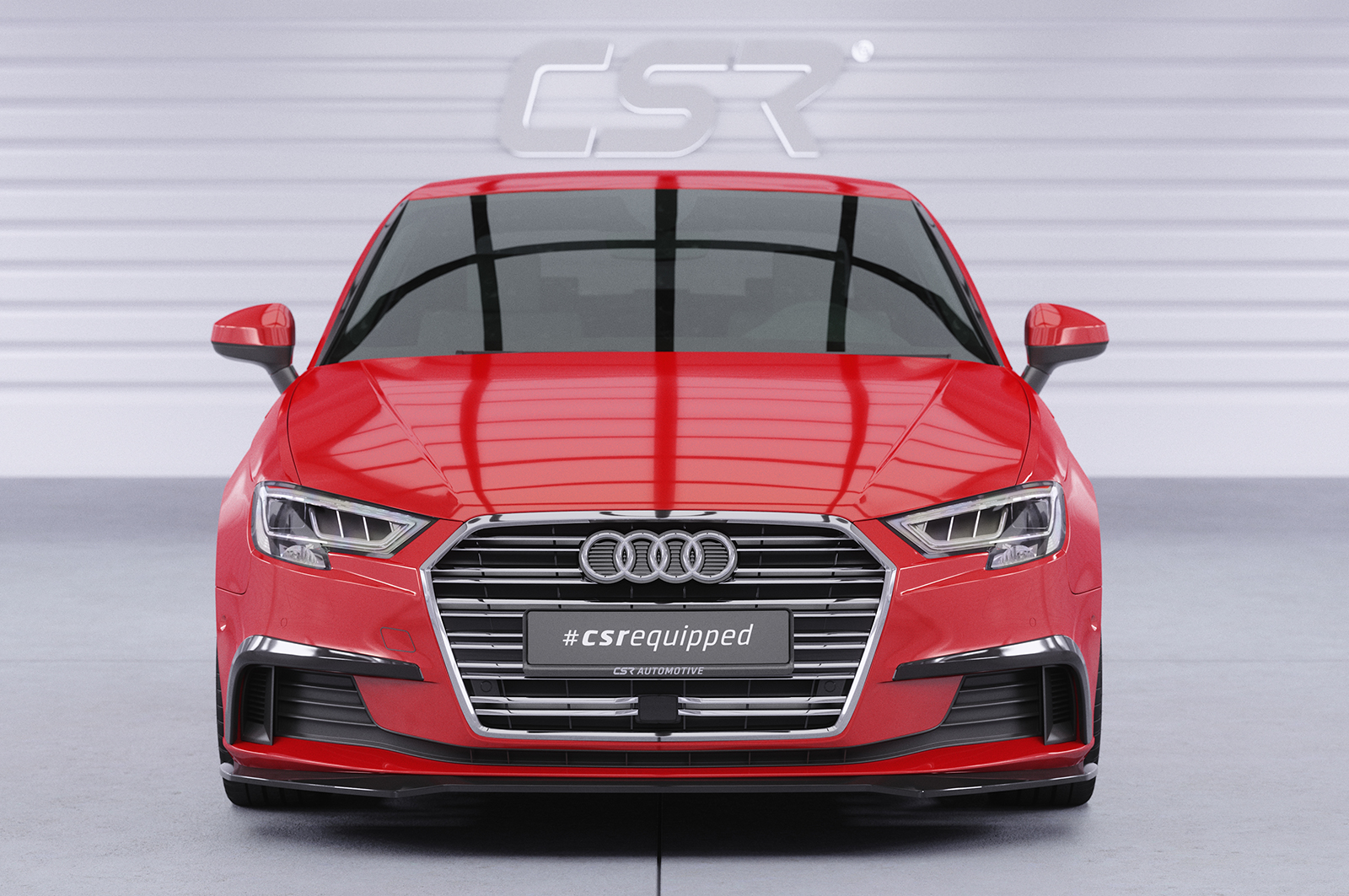 Lame de parechoc avant pour Audi A3 8V berline et cabriolet (facelift) (2016-2020) - Fabriqué en ABS (6 finitions au choix)