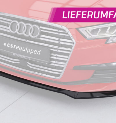 Lame de parechoc avant pour Audi A3 8V berline et cabriolet (facelift) (2016-2020) - Fabriqué en ABS (6 finitions au choix)