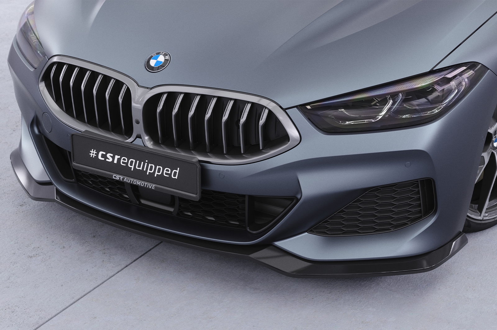 Lame de parechoc avant pour BMW Série 8 G16 Grand coupé avec Pack M / et M850i (depuis 2019) - Fabriqué en ABS (6 finitions au choix)