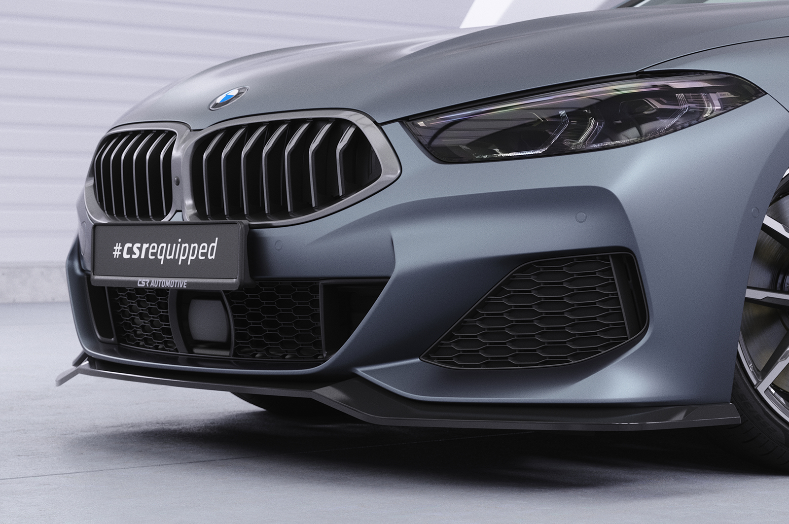 Lame de parechoc avant pour BMW Série 8 G16 Grand coupé avec Pack M / et M850i (depuis 2019) - Fabriqué en ABS (6 finitions au choix)