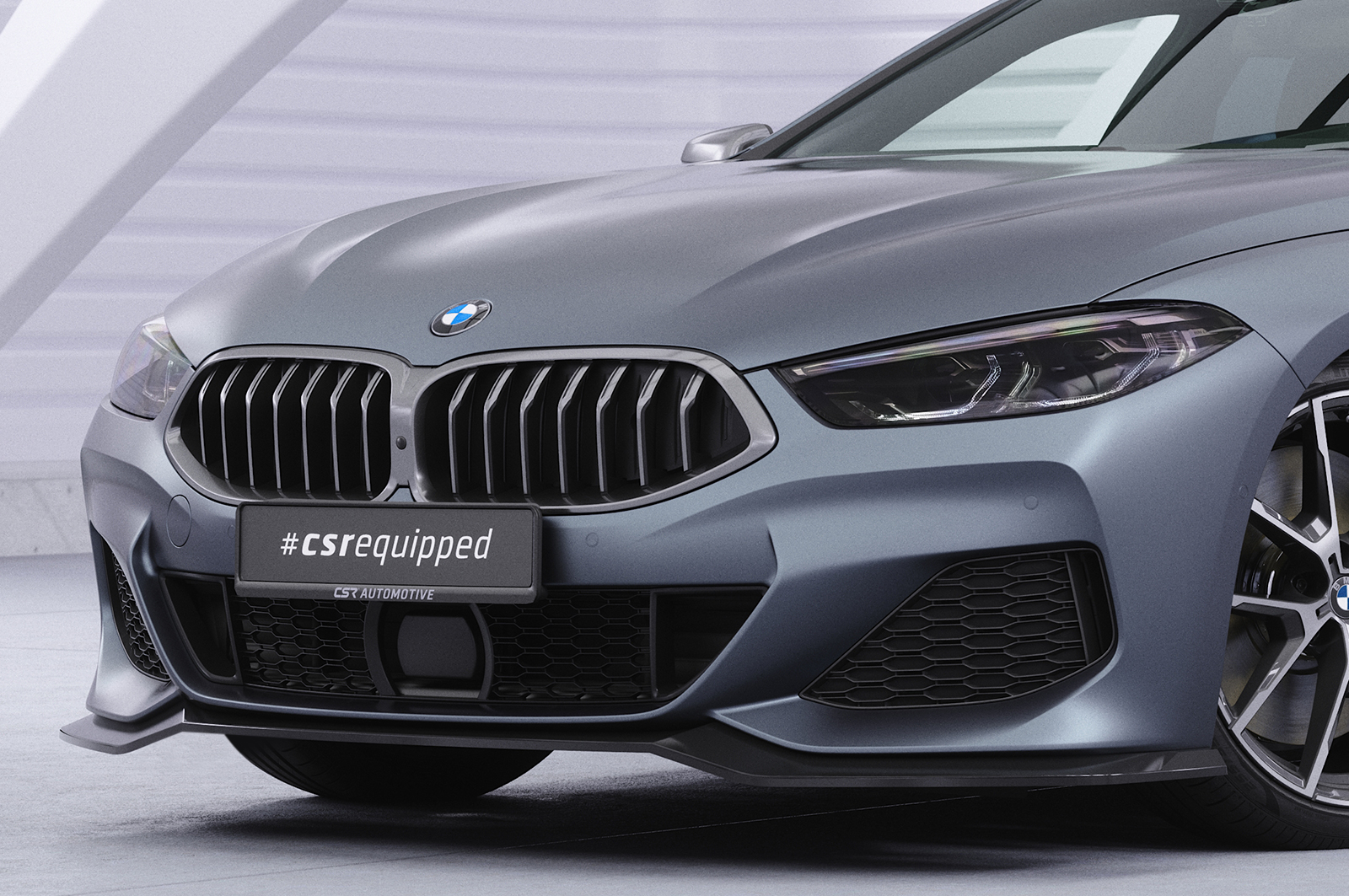 Lame de parechoc avant pour BMW Série 8 G16 Grand coupé avec Pack M / et M850i (depuis 2019) - Fabriqué en ABS (6 finitions au choix)