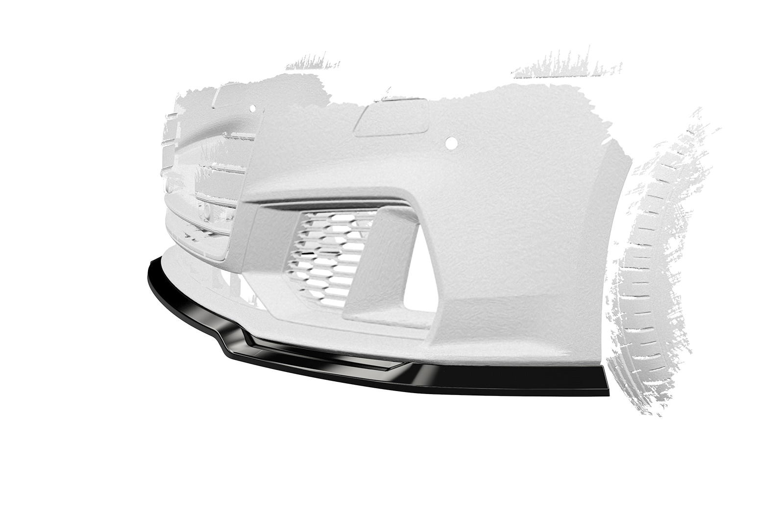 Lame de parechoc avant pour Audi A7 C8 (Typ 4K / F2) / S7 C8 (Typ 4K / F2) S-Line et S7 (2018-2024) - Fabriqué en ABS (6 finitions au choix)