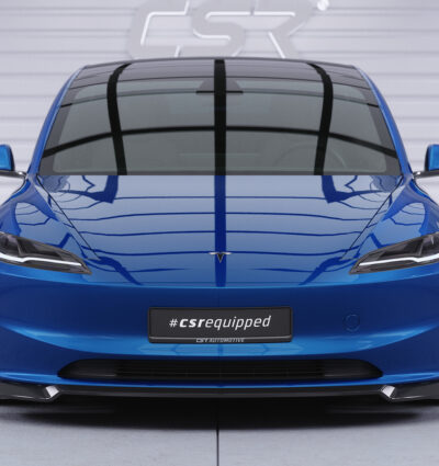 Lame de parechoc avant pour Tesla Model 3 toutes carrosseries (facelift) (depuis 09/2023) - Fabriqué en ABS (6 finitions au choix)
