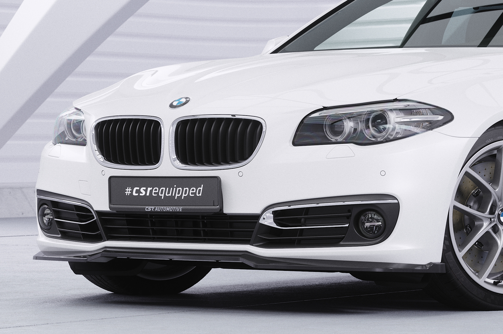 Lame de parechoc avant pour BMW Série 5 F10 / F11 berline / break (facelift) (2013-2017) - Fabriqué en ABS (6 finitions au choix)