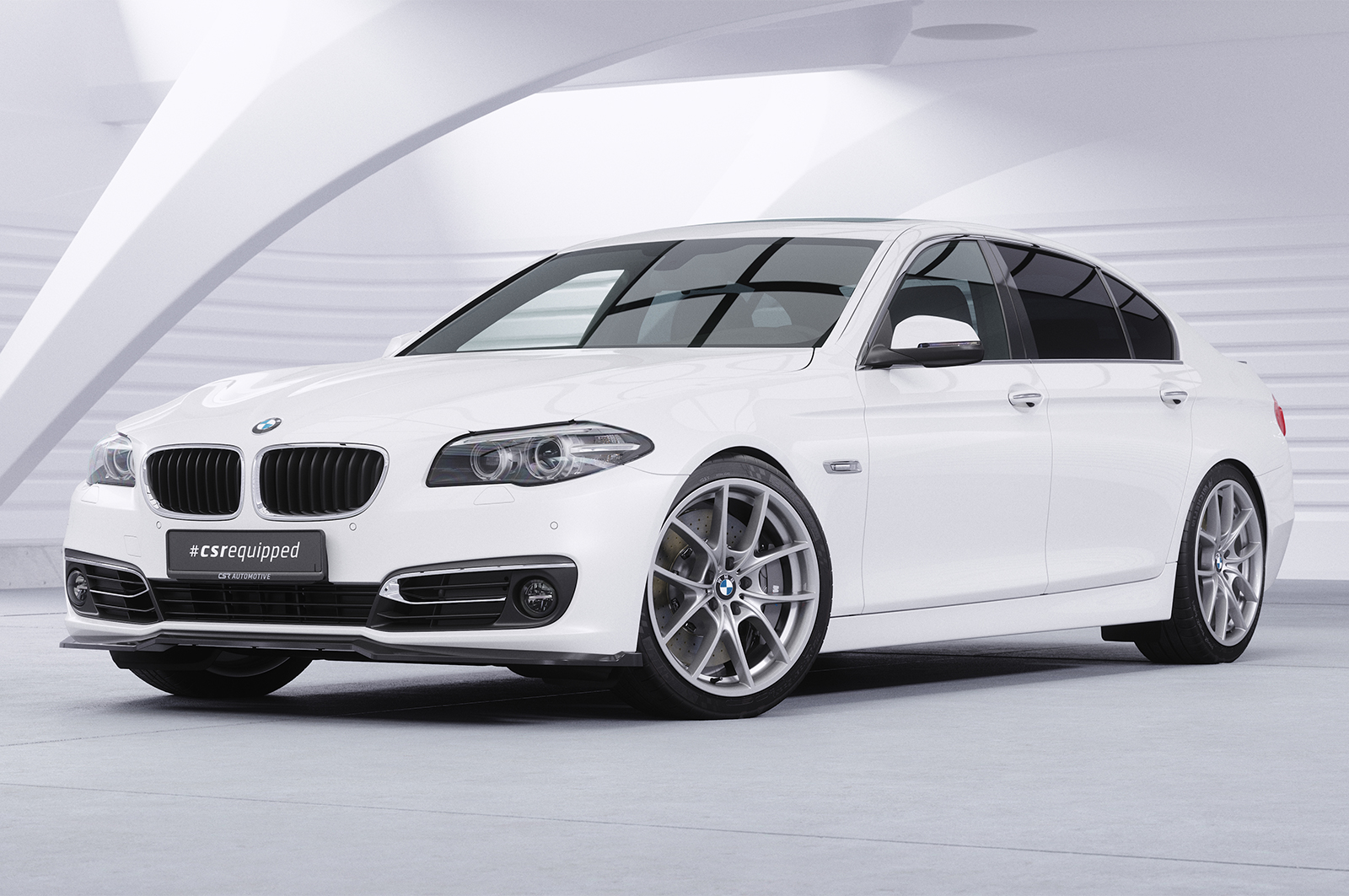 Lame de parechoc avant pour BMW Série 5 F10 / F11 berline / break (facelift) (2013-2017) - Fabriqué en ABS (6 finitions au choix)