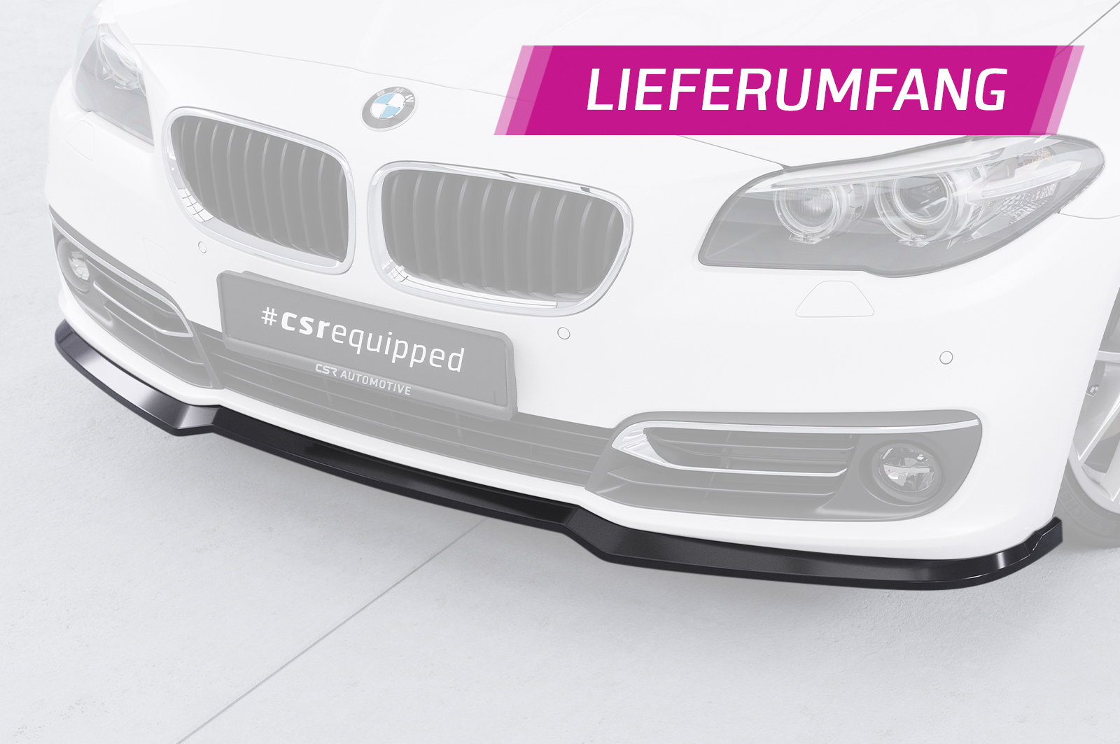 Lame de parechoc avant pour BMW Série 5 F10 / F11 berline / break (facelift) (2013-2017) - Fabriqué en ABS (6 finitions au choix)