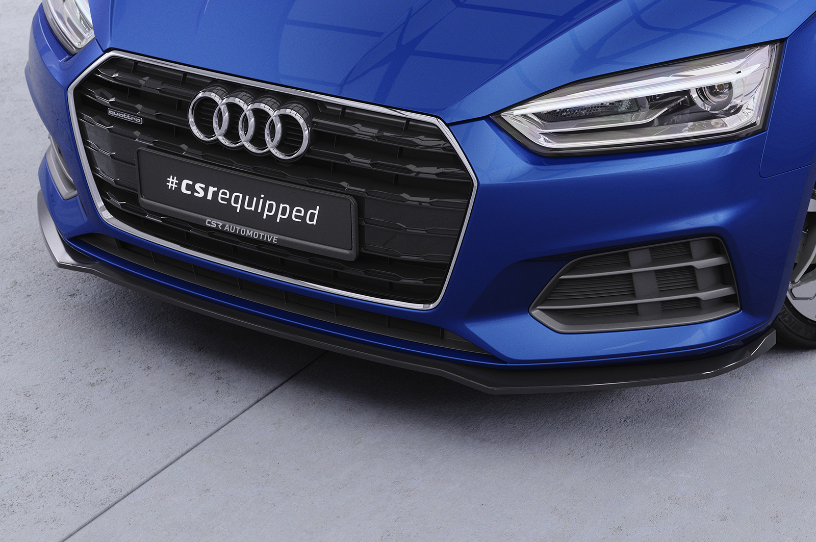 Lame de parechoc avant pour Audi A5 (F5) finition de base (coupé et cabriolet) (2016-2019) - Fabriqué en ABS (6 finitions au choix)