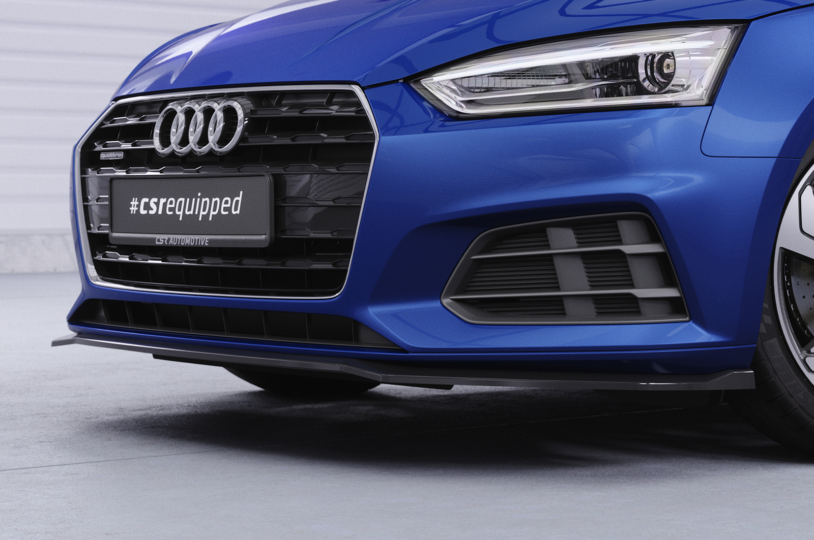 Lame de parechoc avant pour Audi A5 (F5) finition de base (coupé et cabriolet) (2016-2019) - Fabriqué en ABS (6 finitions au choix)