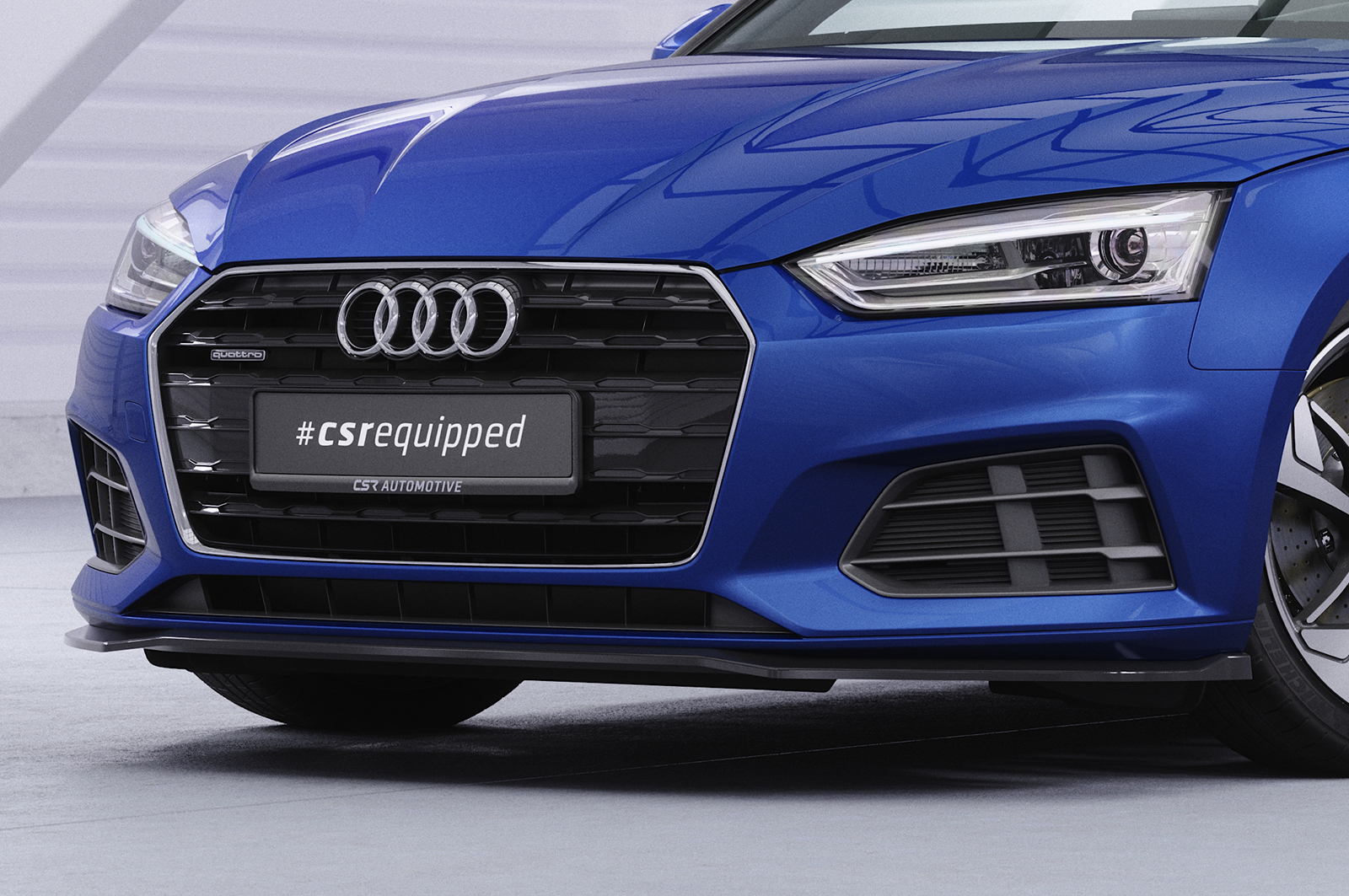 Lame de parechoc avant pour Audi A5 (F5) finition de base (coupé et cabriolet) (2016-2019) - Fabriqué en ABS (6 finitions au choix)