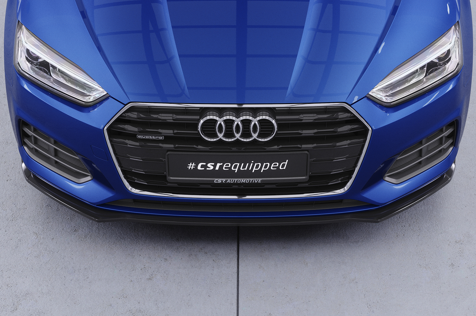 Lame de parechoc avant pour Audi A5 (F5) finition de base (coupé et cabriolet) (2016-2019) - Fabriqué en ABS (6 finitions au choix)