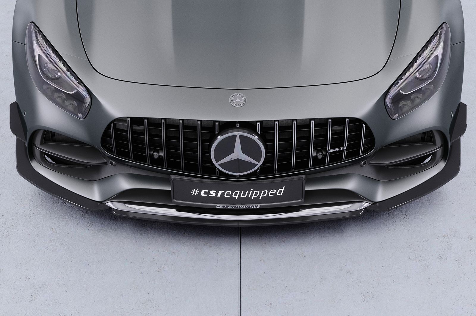Lame de parechoc avant pour Mercedes-Benz AMG GT (190) toutes carrosseries (03/2017-12/2021) - Fabriqué en ABS (6 finitions au choix)